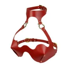 E.L.F. Zhou London Soutien-gorge Harnais En Cuir Rouge - Omega -Lingerie Soldes soutien gorge harnais cuir rouge 3