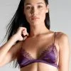 Maison Close Soutien-gorge Triangle - Villa Satine - Violet -Lingerie Soldes soutien gorge triangle villa satine violet 1