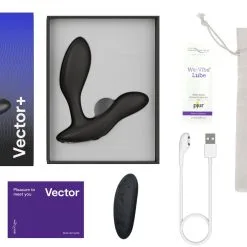 We-Vibe Stimulateur Prostatique Vibrant Et Télécommandé Vector + - Noir -Lingerie Soldes stimulateur prostatique vibrant telecommande vector noir 8