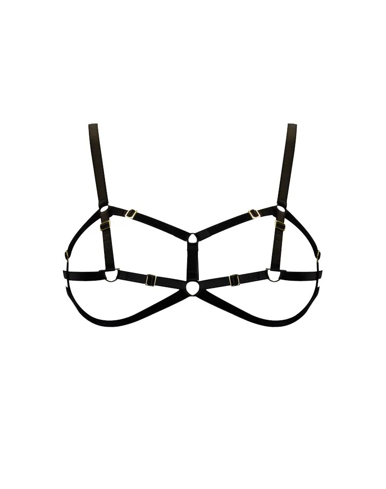E.L.F. Zhou London Soutien-gorge Harnais D-Ring - Bondage Noir 5 E.L.F. Zhou London Soutien-gorge Harnais D-Ring - Bondage Noir – Image 3