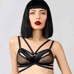 E.L.F. Zhou London Soutien-gorge En Soie Et Tulle - Dahlia - Strappy Soft Bra -Lingerie Soldes strappy bra 4