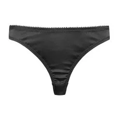 Cadolle String En Satin - Cathy -Lingerie Soldes string cathy satin noir cadolle