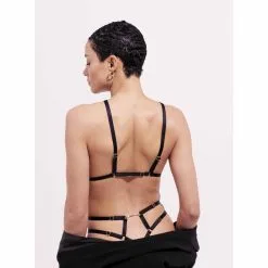 Paloma Casile Harnais String Avec Bijou Argent - Johnny -Lingerie Soldes string harnais johnny argent 3