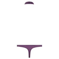 Maison Close String Avec Harnais Amovible - Villa Satine - Violet -Lingerie Soldes string harnais villa satine violet 4