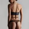 Maison Close String Avec Lanières - Chambre Noire Or -Lingerie Soldes string lanieres chambre noire or 8