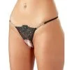 String Ouvert Avec Strass Argentés 2 String Ouvert Avec Strass Argentés -Lingerie Soldes string ouvert cotelli strass blanc 1