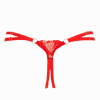 Impudique String Ouvert En Dentelle Rouge - Libertine -Lingerie Soldes string ouvert libertine 2