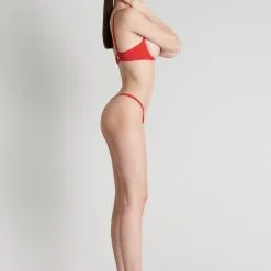 Maison Close String Ouvrable - Le Petit Secret - Rouge -Lingerie Soldes string ouvrable petit secret rouge 3