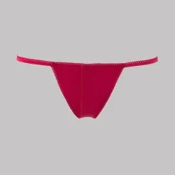 Maison Close String Ouvrable - Le Petit Secret - Rouge -Lingerie Soldes string ouvrable petit secret rouge 4