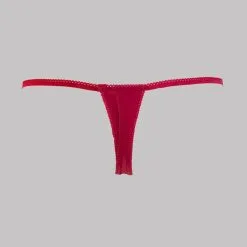 Maison Close String Ouvrable - Le Petit Secret - Rouge -Lingerie Soldes string ouvrable petit secret rouge 5