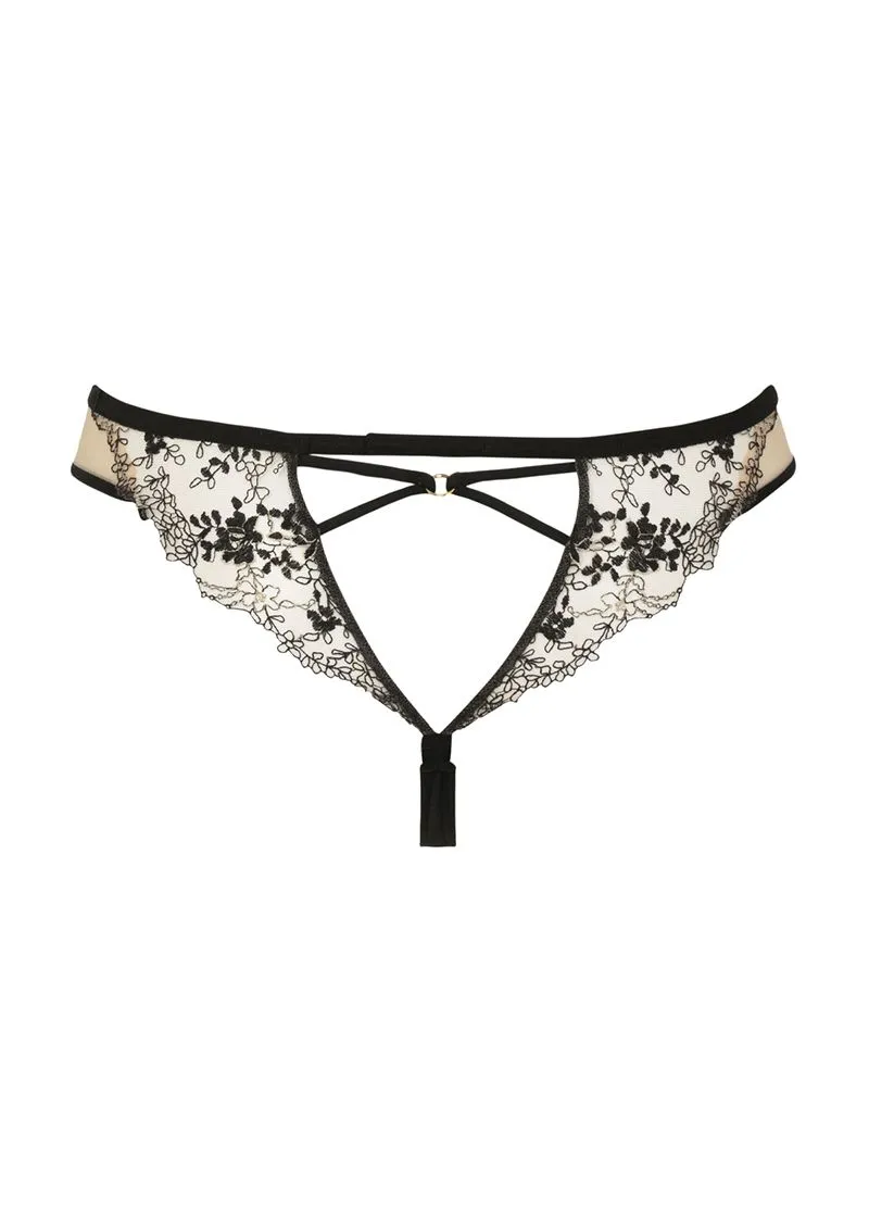 Atelier Amour Tanga Dos Ouvert En Tulle Brodé - Après Minuit 4 Atelier Amour Tanga Dos Ouvert En Tulle Brodé - Après Minuit – Image 2