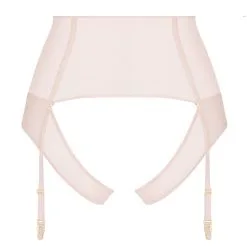 Maison Close Tanga Ouvert Porte-jarretelles - L'Amoureuse - Pivoine Rose -Lingerie Soldes tanga haut pj l amoureuse pivoine rose 4