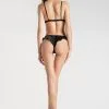Maison Close Tanga En Soie - Rendez-vous Noir -Lingerie Soldes tanga rendez vous noir 8