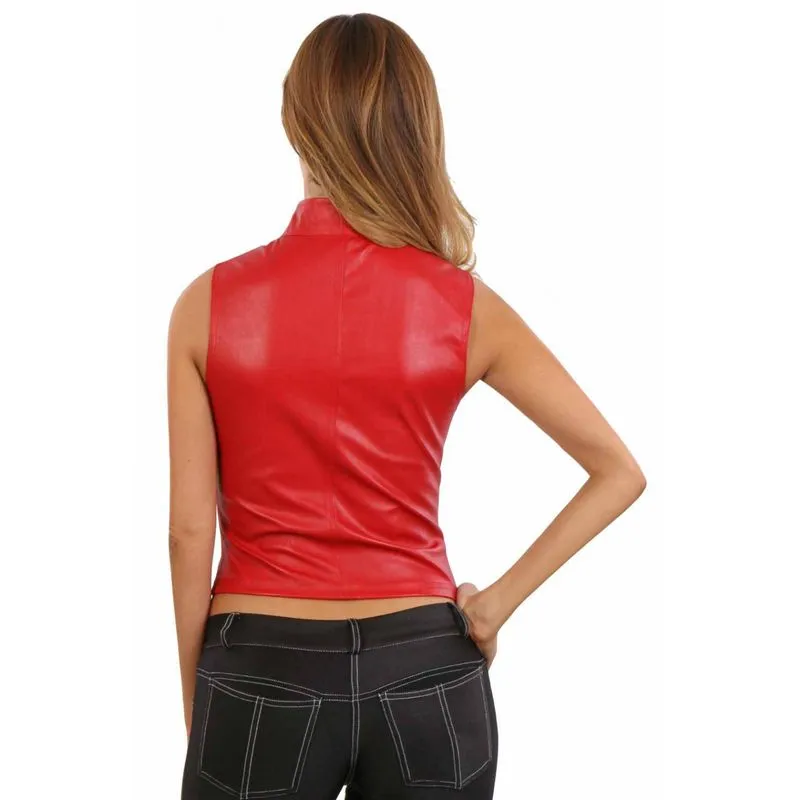 Top En Similicuir Rouge 5 Top En Similicuir Rouge – Image 3