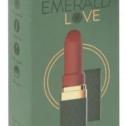 Mini Vibro Rouge-à-lèvres - Emerald Love -Lingerie Soldes vibro lipstick emerald gold 1