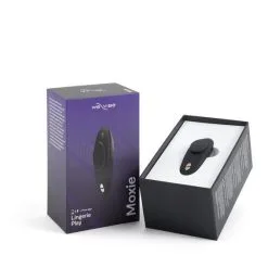 We-Vibe Galet Vibrant Aimanté Et Télécommandé Moxie - Noir -Lingerie Soldes wvi moxie satin black product image packaging 3
